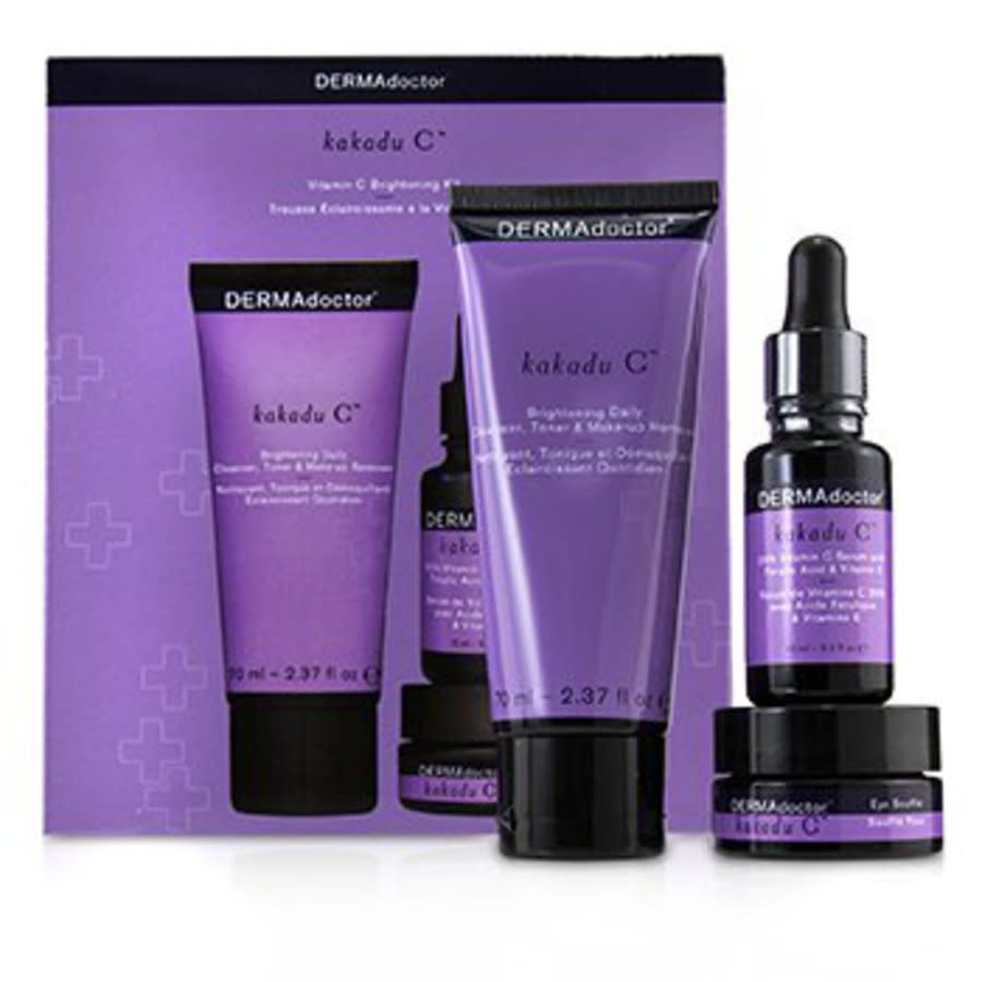 DERMAdoctor - Kakadu C Vitamin C Brightening Kit: Daily Cleanser 70ml + 20% Vitamin C Serum 15ml + Eye Souffle 15ml 3pcs