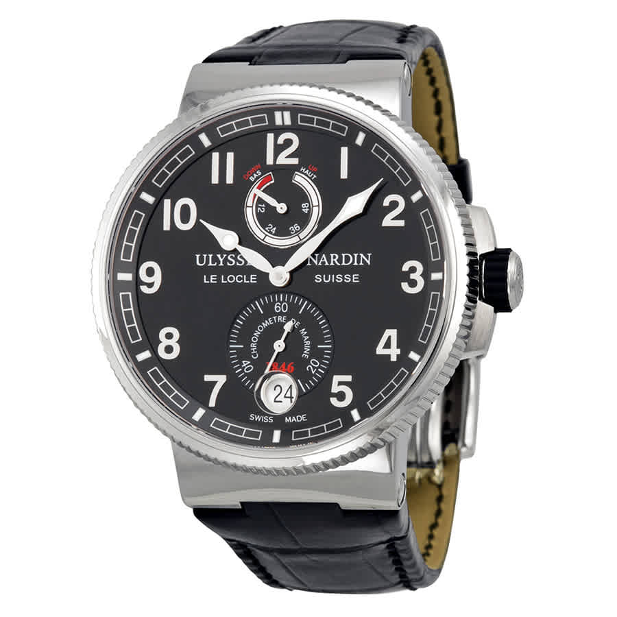 Ulysse Nardin Marine Chronometer Black Dial Automatic Mens Watch 1183-126-62