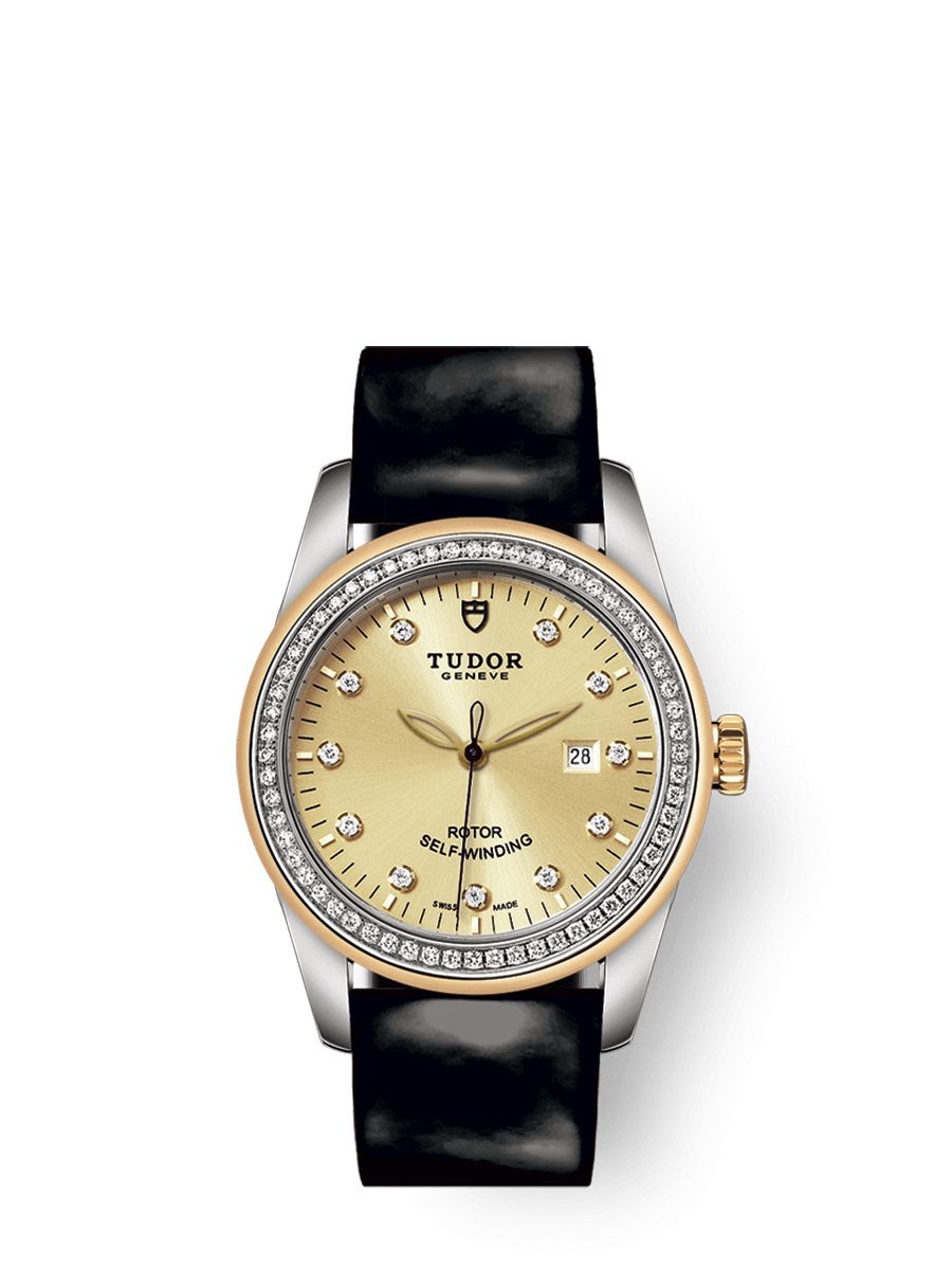 Tudor Glamour Date Automatic Diamond Champagne Dial Ladies Watch 53023-0045 6755$