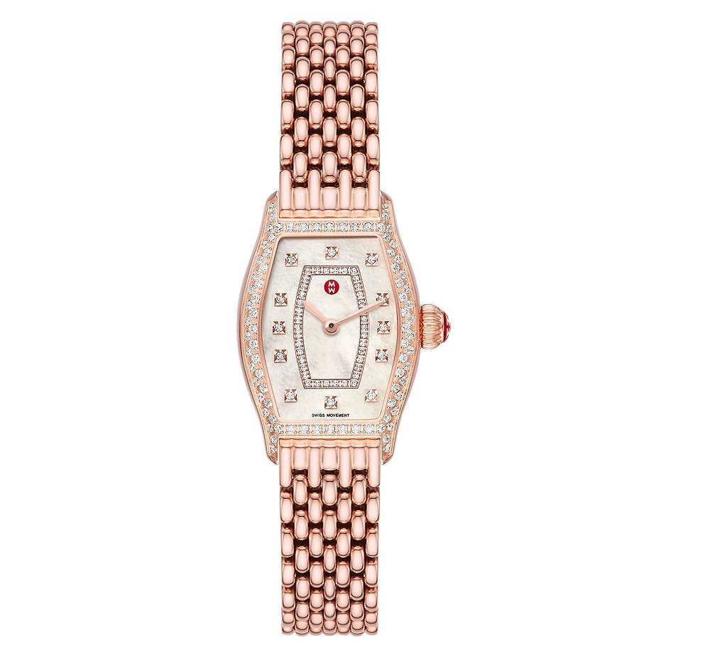 Michele Coquette Quartz Diamond White Mother of Pearl Dial Special Edition Ladies Watch MWW08A000243