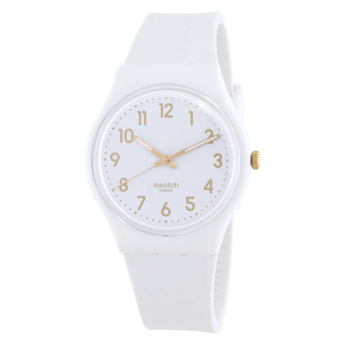 Swatch White Bishop Quartz White Dial Ladies Watch SO28W106-S14 64$