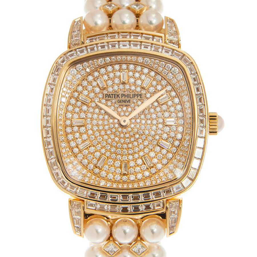 Patek Philippe Gondolo Hand Wind Diamond Gold Dial Ladies Watch 70421OOR010