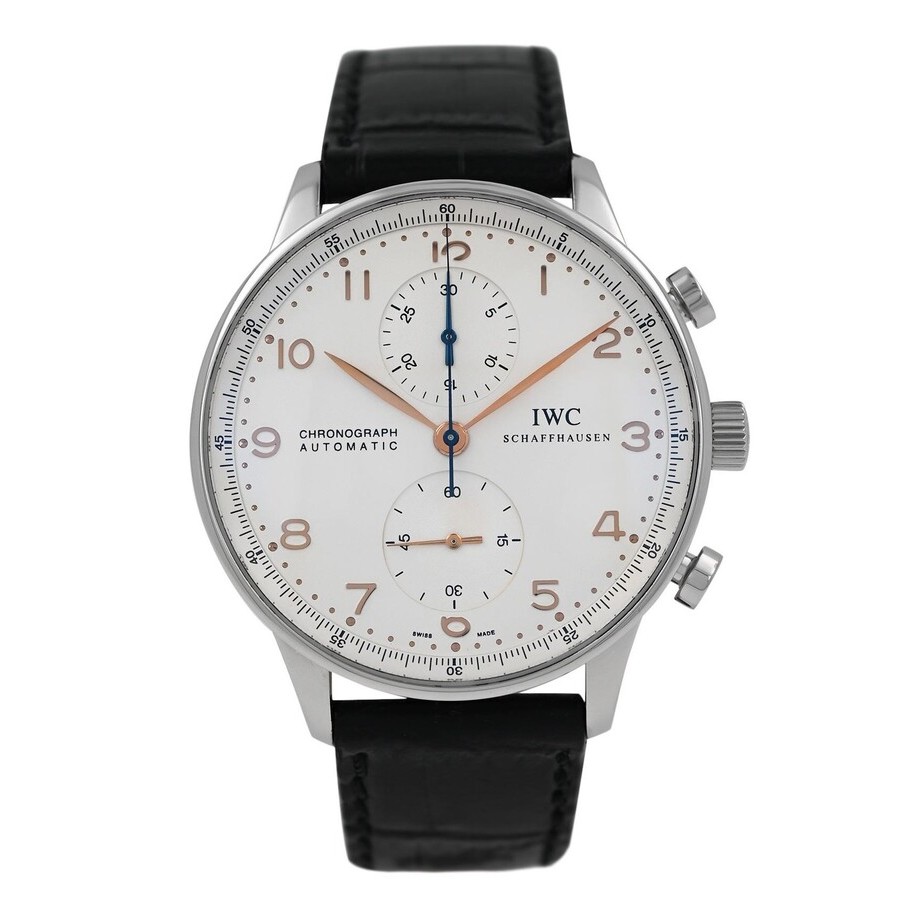 Pre-owned IWC Portugieser Chronograph Silver-tone Dial Mens Watch IW371604 5625$