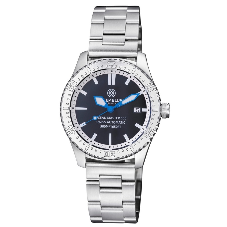 Deep Blue Ocean Master 500 Automatic Black Dial Mens 40 mm Watch OM500BLKBLUINNERBRCOYS