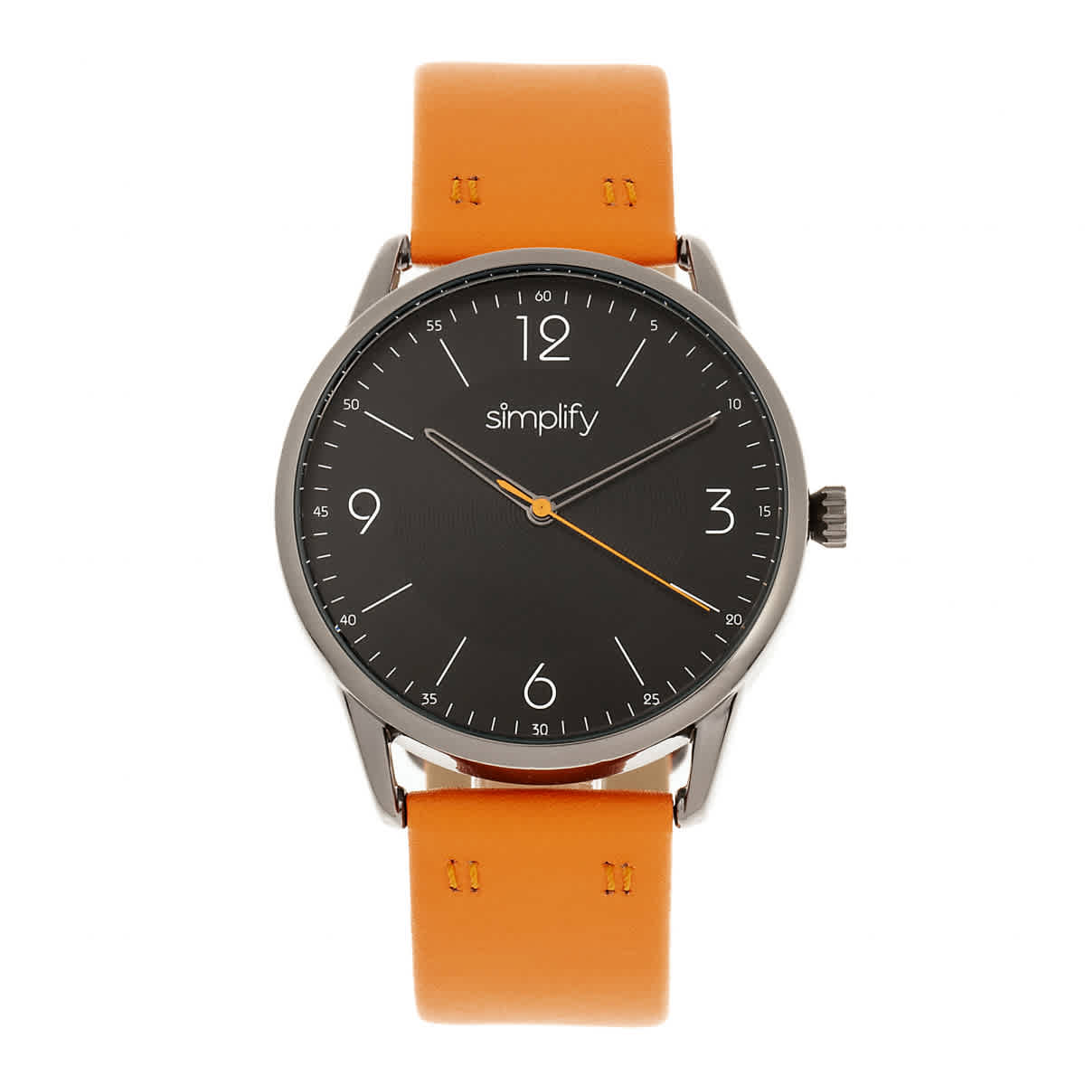 Simplify The 6300 Black Dial Orange Leather Watch SIM6305 55$