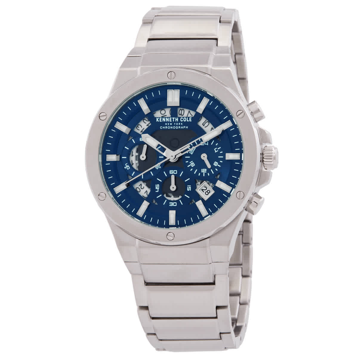 Kenneth Cole New York Chronograph Quartz Blue Dial Mens Watch KCWGI0058302