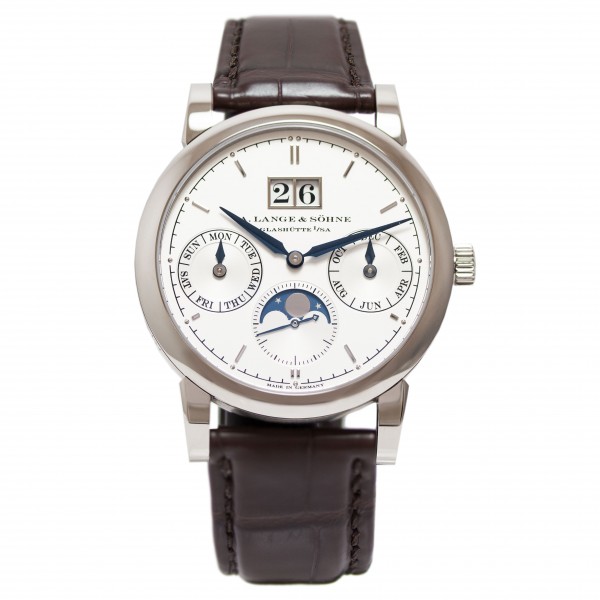 Pre-owned A. Lange & Sohne Saxonia Annual Calendar Silver Dial Mens Watch 330.026