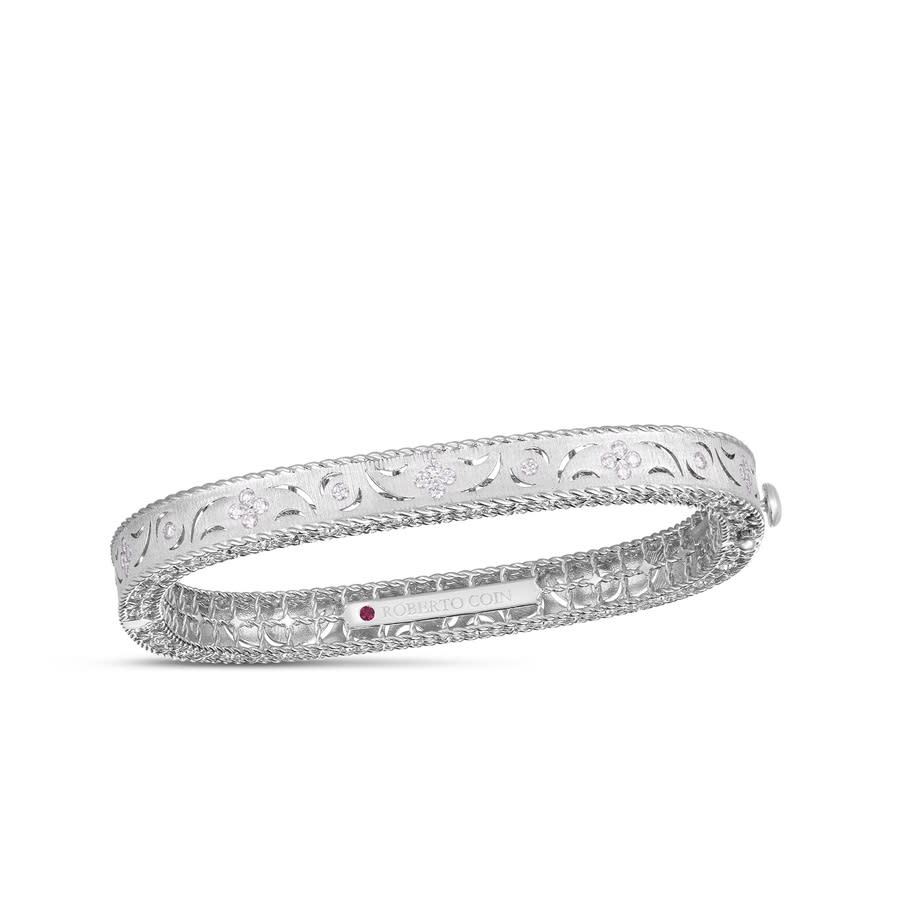 Roberto Coin 34ctw Diamond Princess Bangle - 7773727AWBAX 10075$