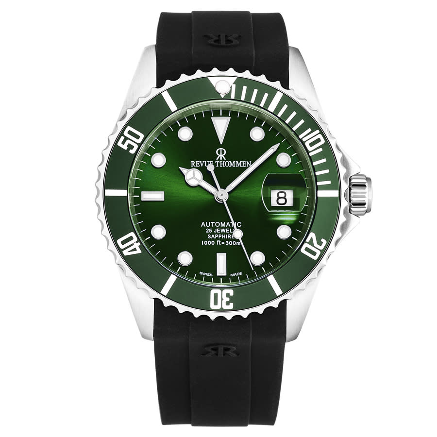 Revue Thommen Diver Automatic Green Dial Mens Watch 175712829 736$