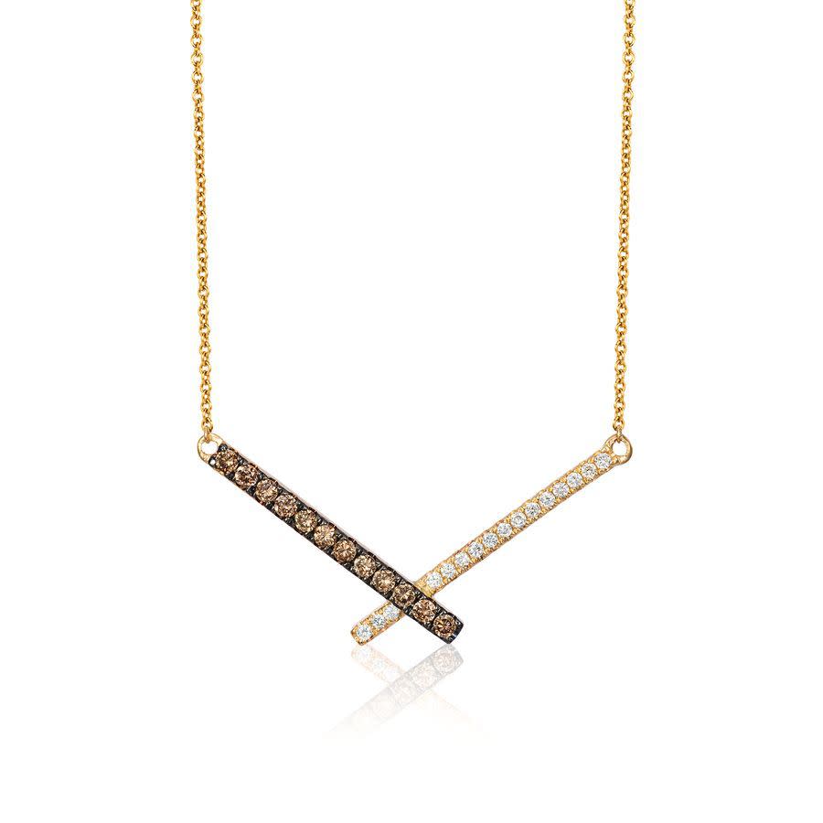 Le Vian Ladies Chocolate Diamonds Fashion Necklace in 14k Honey Gold 470$