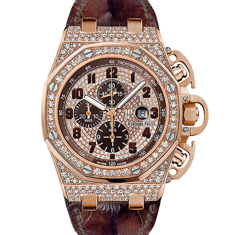 Audemars Piguet Royal Oak Offshore Diamond Pave Dial Automatic Mens Chronograph Watch 26215ORZZA801CR01 161910$