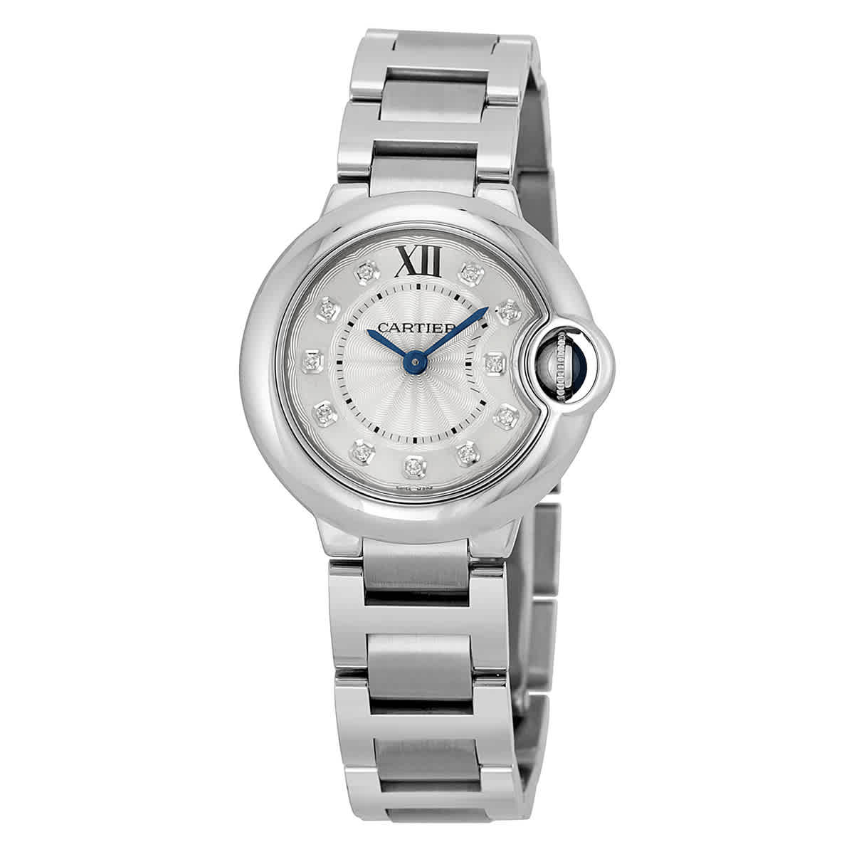 Cartier Ballon Bleu Silver Diamond Dial Ladies Watch WE902073