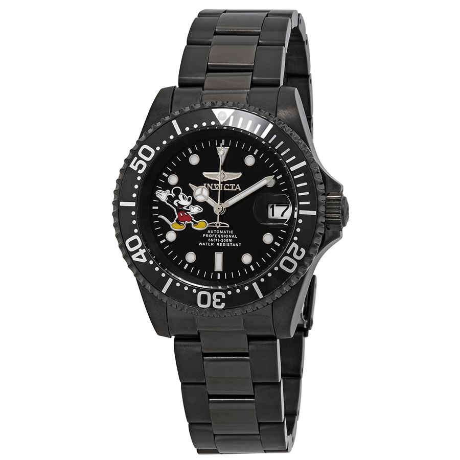 Invicta Disney Limited Edition Mickey Mouse Automatic Black Dial Men's