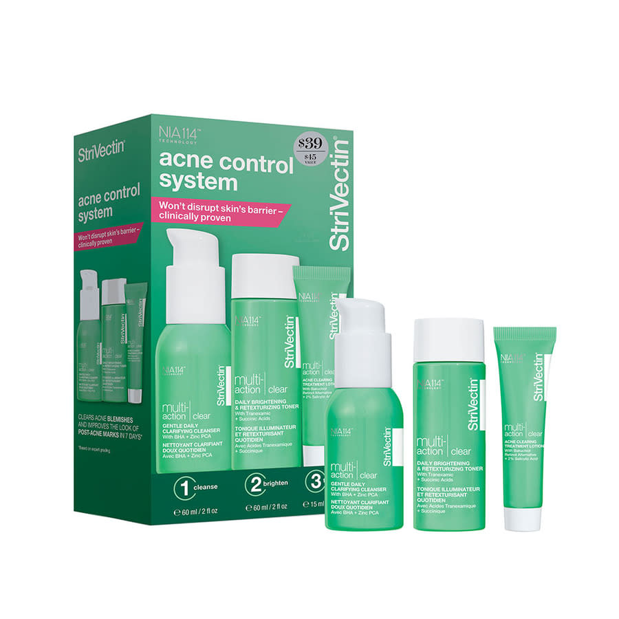 Strivectin Multi-Action Clear Acne Control System Kit 3 oz Skin Care 810014327471 32$
