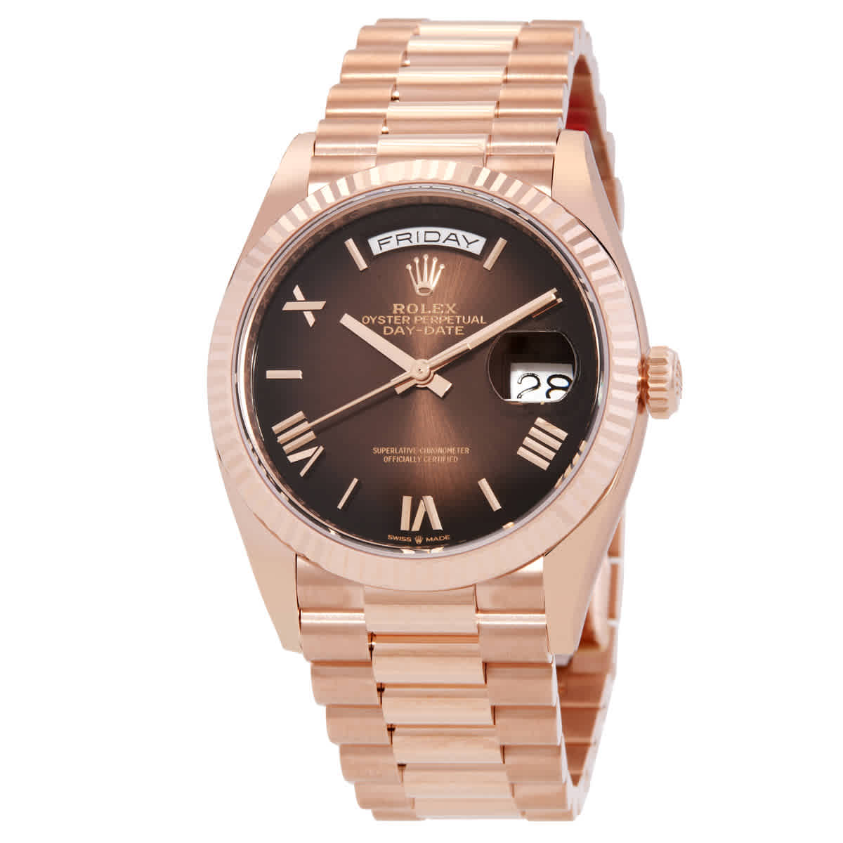 Rolex Day Date Automatic Chronometer Brown Dial Unisex Watch M1282350075
