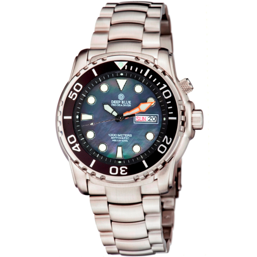 Deep Blue Pro Sea Diver II Automatic Mens Watch PSD1KMOPBLACK