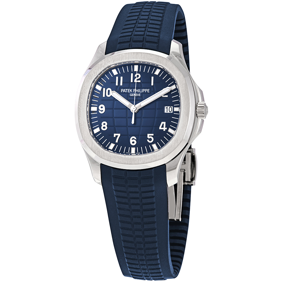 Pre-owned Patek Philippe Aquanaut Blue Dial Mens Watch 5168G-001 94318$