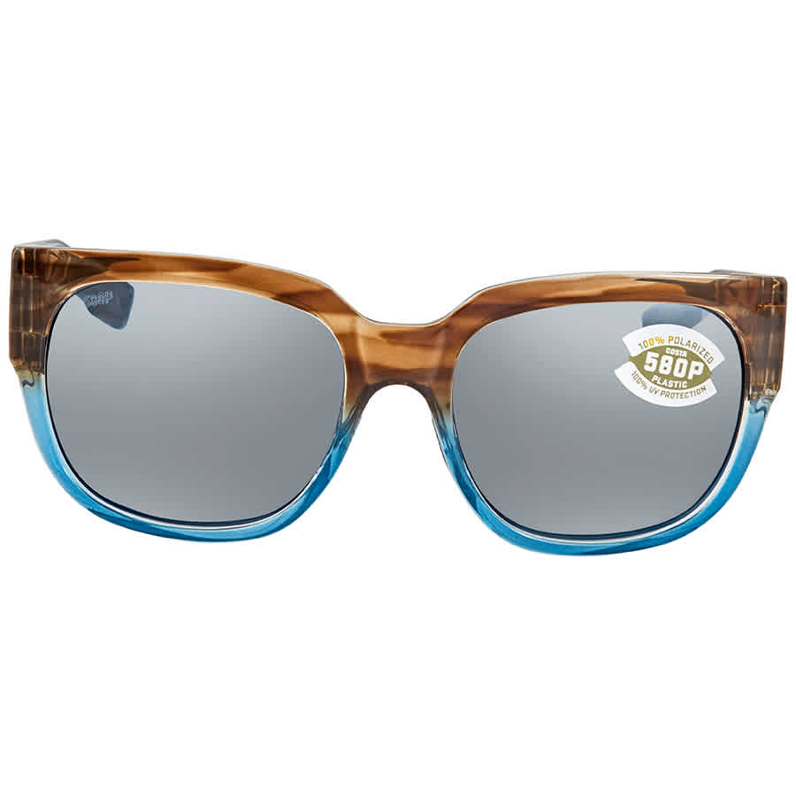 Costa Del Mar WATERWOMAN Gray Silver Mirror Polarized Polycarbonate Ladies Sunglasses WTW 251 OSGP 55