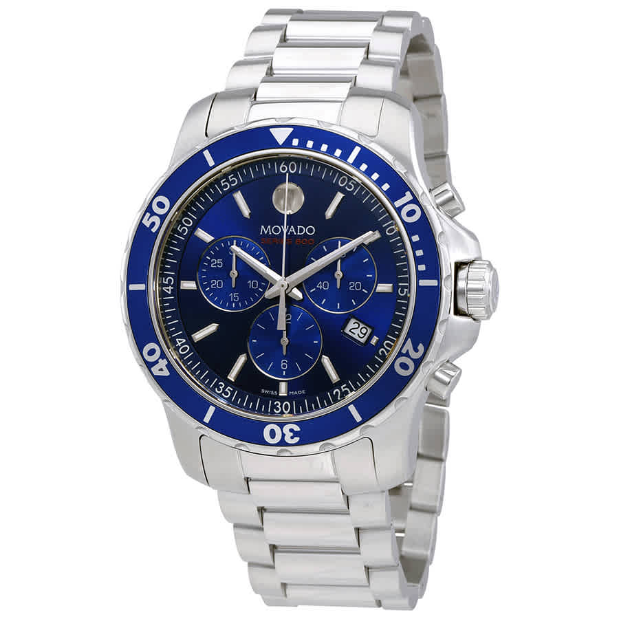 Movado Series 800 Chronograph Blue Dial Mens Watch 2600141 1077$