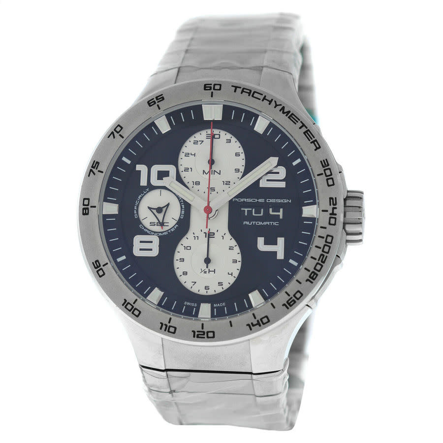 Pre-owned Porsche Design Flat Six P6340 Chronograph Automatic Black Dial Mens Watch 6340.41.43.0251