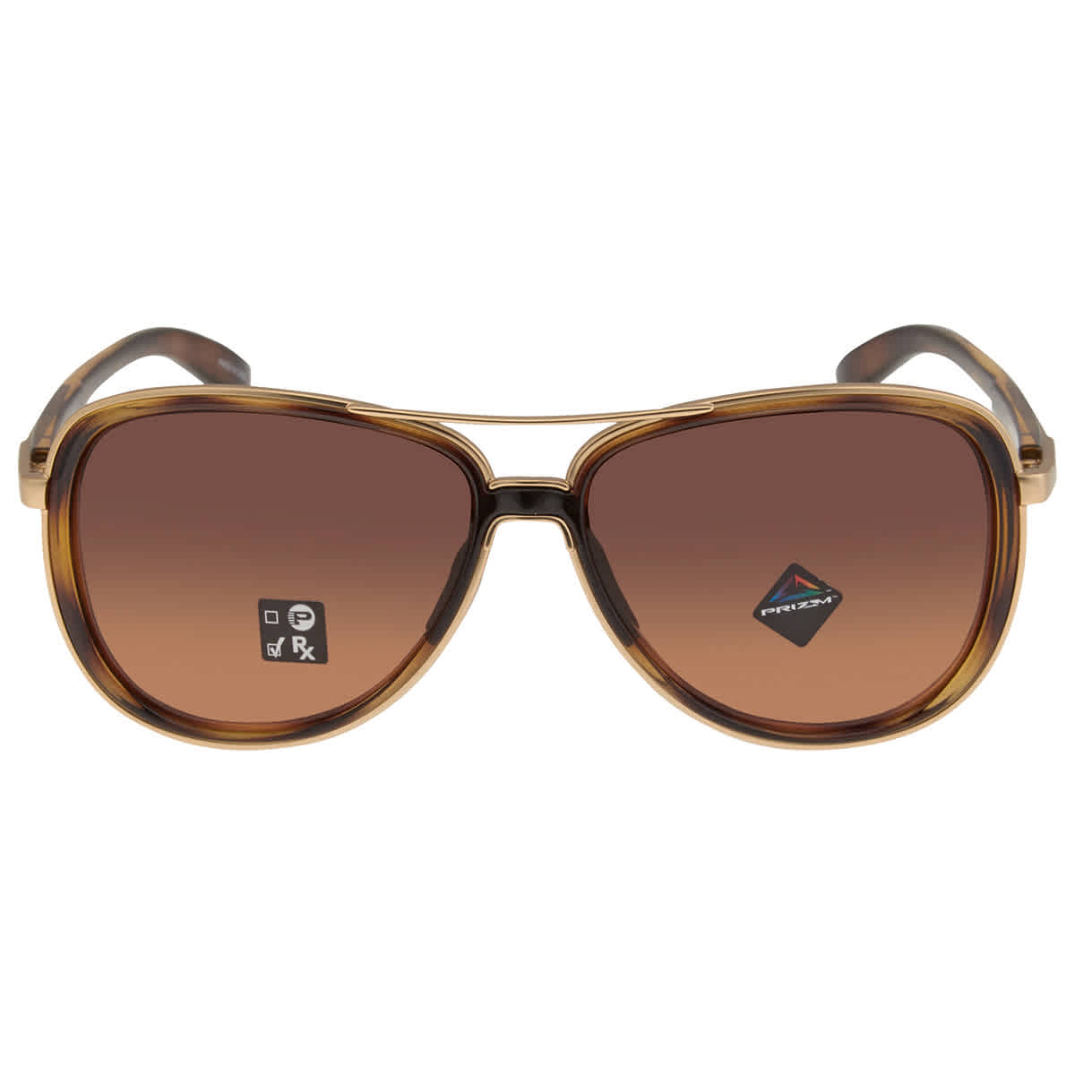 Oakley Split Time Prizm Brown Gradient Pilot Ladies Sunglasses OO4129 412918 58