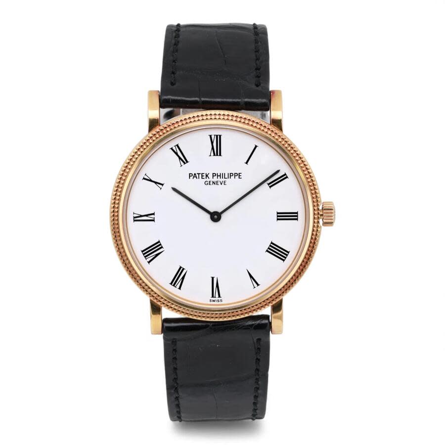Preowned Patek Philippe Patek Philippe Calatrava Automatic White Dial Mens Watch 5120J001