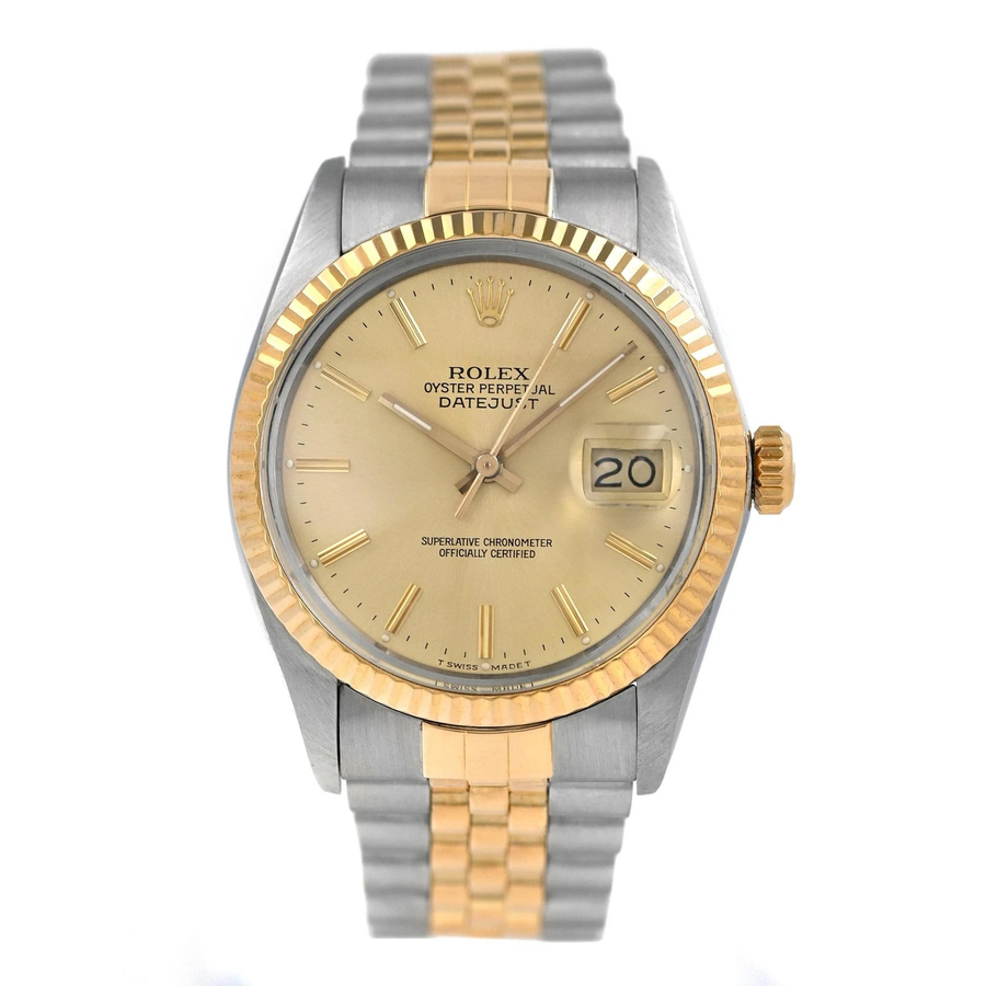 Preowned Rolex Rolex Datejust Automatic Chronometer Champagne Dial Mens Watch 16013 CSJ