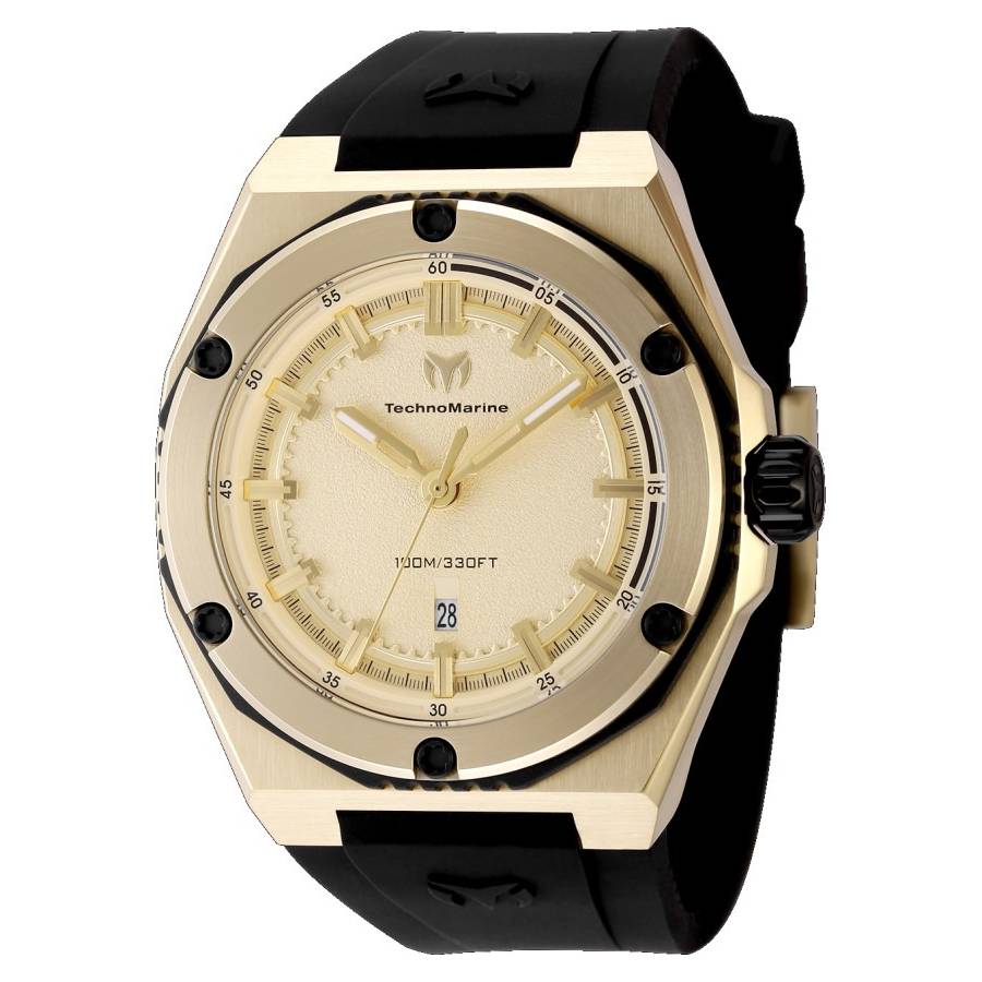 TechnoMarine Coral Quartz Gold Dial Mens Watch TM-416069 130$