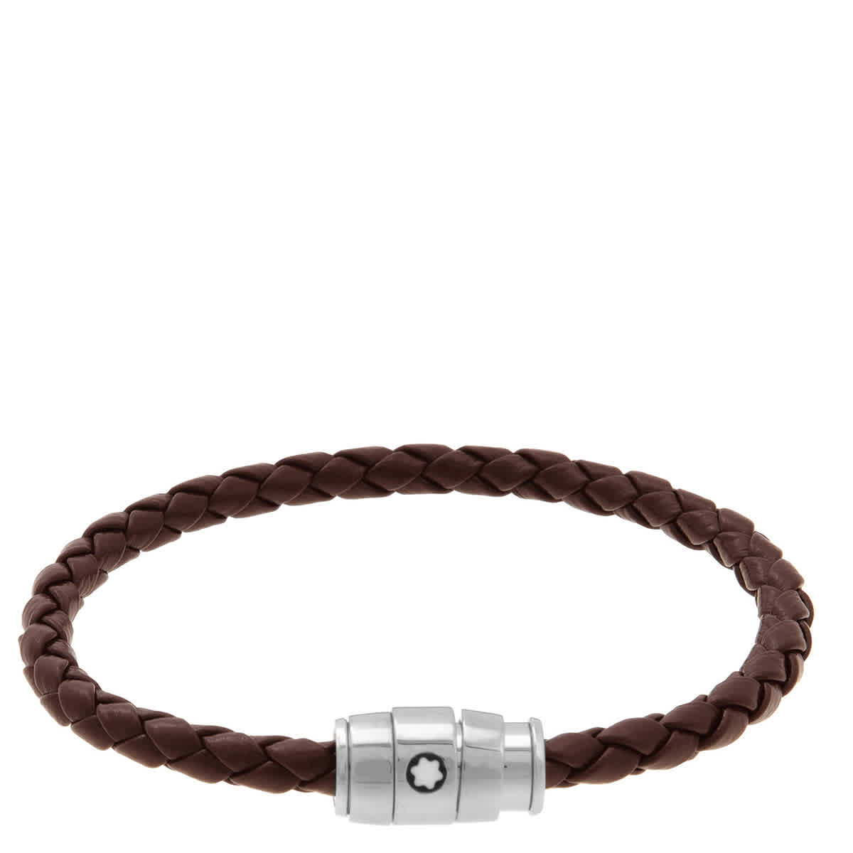 Montblanc Soft Leather Woven Bracelet, Size 68
