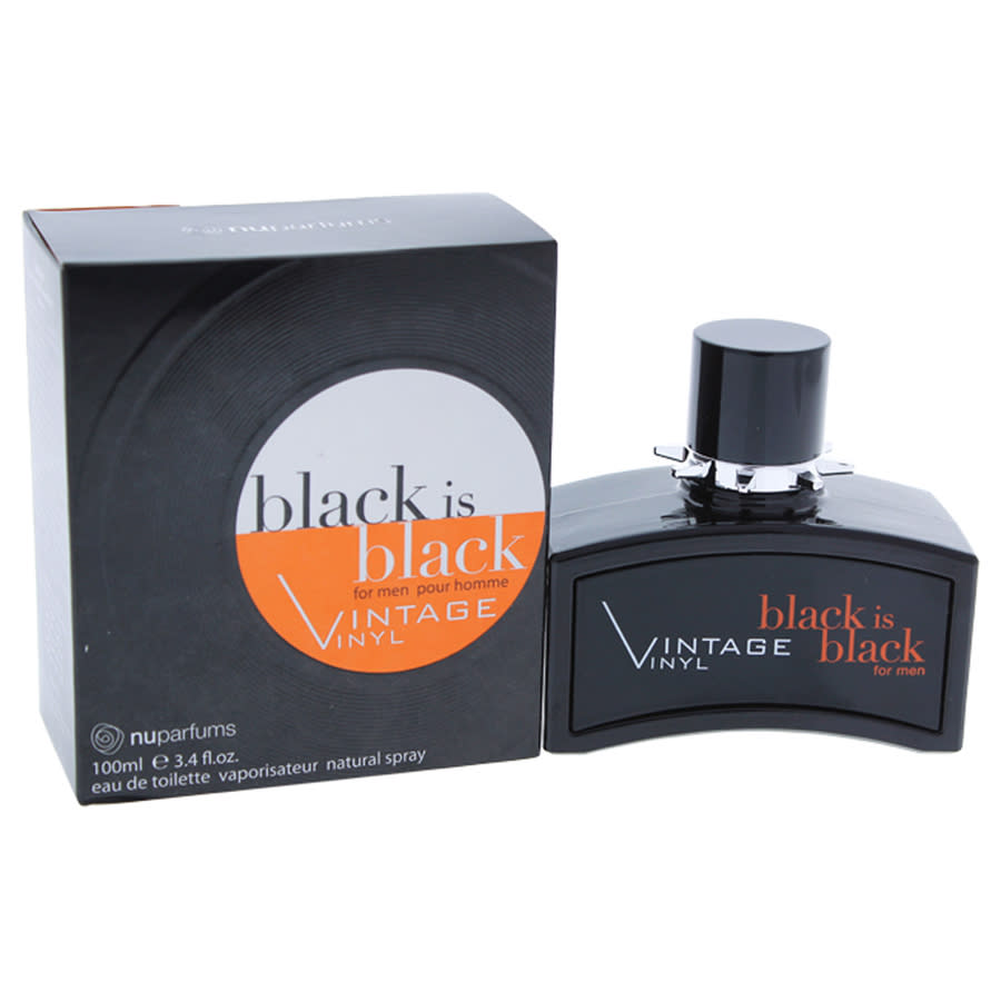 Black Is Black Vintage Vinyl By Nu Parfums Edt Spray 3.4 Oz