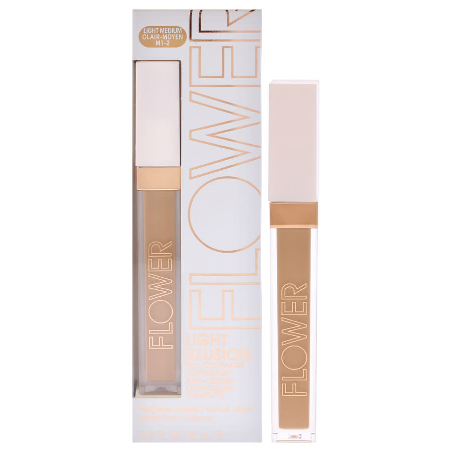 Flower Beauty Ladies Light Illusion Full Coverage Concealer 0.2 oz M1-2 Light Medium Makeup 840797115309