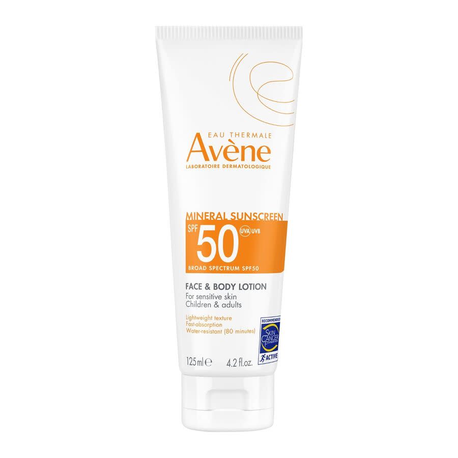 Avene Mineral Sunscreen Face Body Lotion Spf 50 Body Lotion 42 oz Bath Body 364760776200 35$