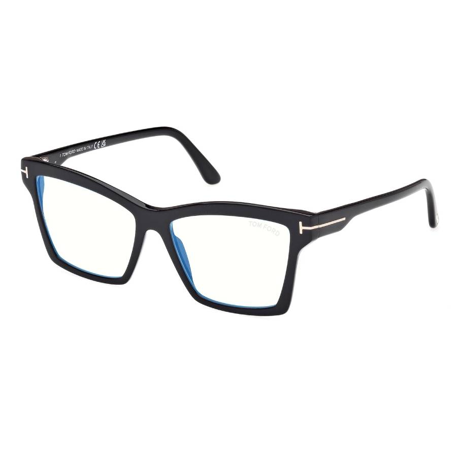 Tom Ford Blue Light Block Square Ladies Eyeglasses FT5964-B 001 54 133$