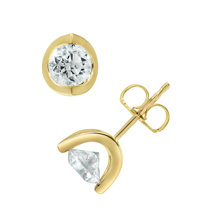 Diamond Muse 1 3/8 cttw 14KT Gold Diamond Stud Earrings for Women