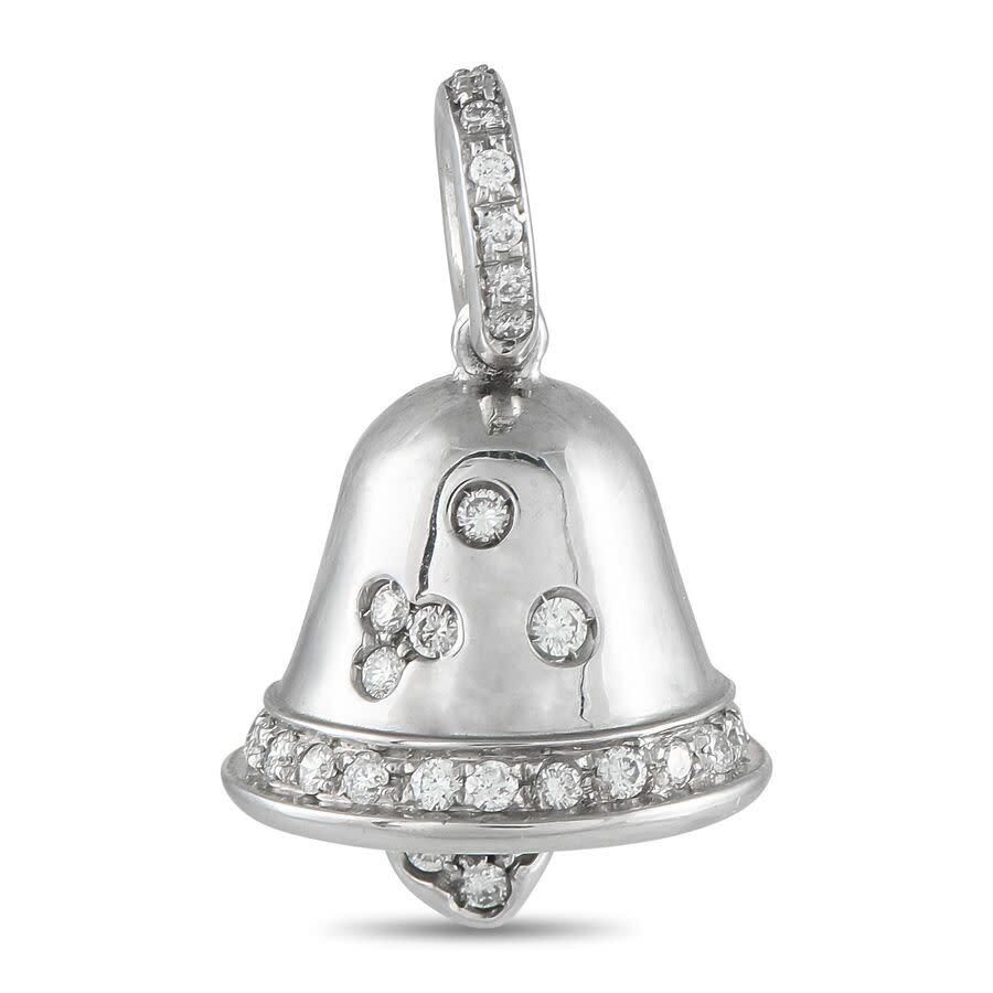 Pre-Owned Aaron Basha 18K White Gold 0.38ct Diamond Bell Pendant AB11 080825
