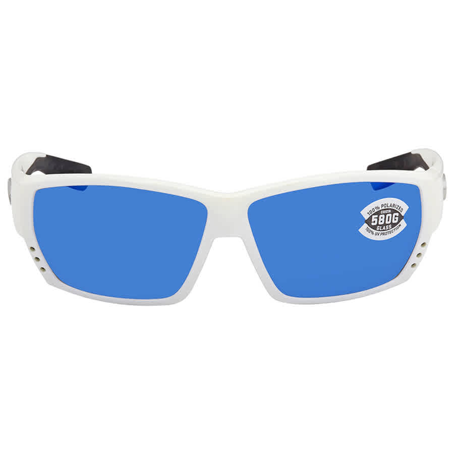 Costa Del Mar TUNA ALLEY Blue Mirror Polarized Glass Mens Sunglasses TA 25 OBMGLP 62