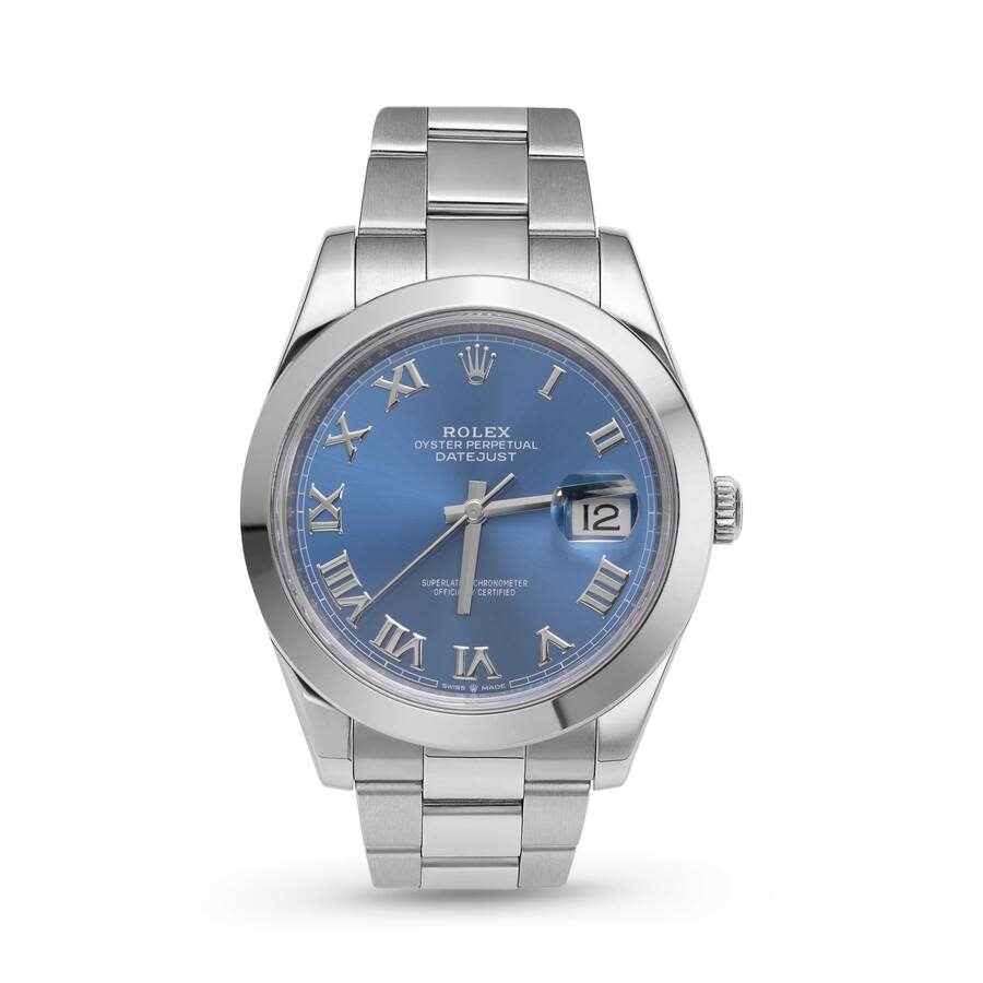 Preowned Rolex Datejust Automatic Chronometer Blue Dial Mens Watch 126300 BLRO
