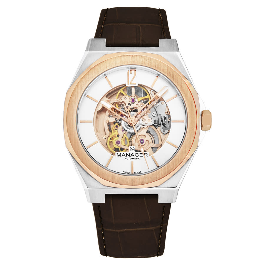 Manager Open mind Automatic Silver Dial Mens Watch MAN-RO-05-BL