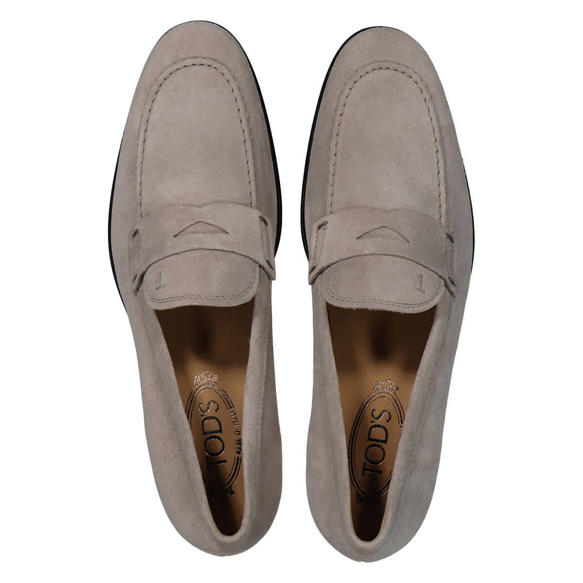 Tods Men s Grey Steam Suede Loafers eBay