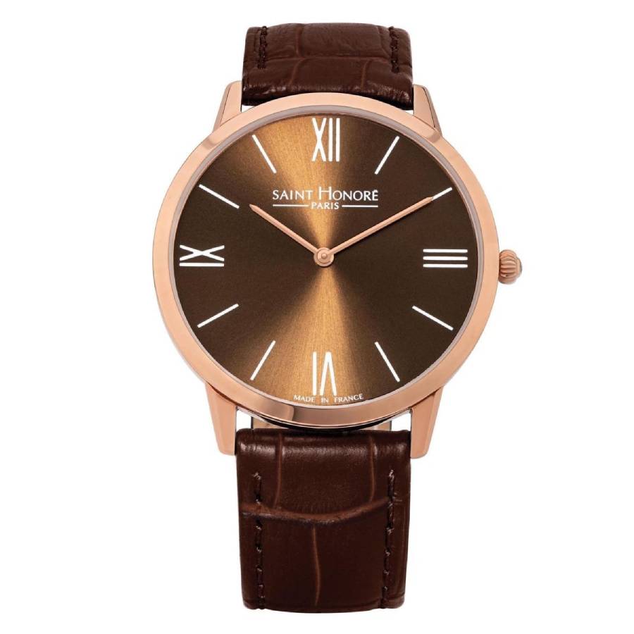 Saint Honore Paris Wagram Quartz Brown Dial Mens Watch H SH WG826011 8MR