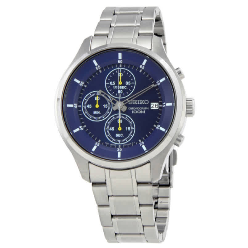 seiko chronograph blue dial