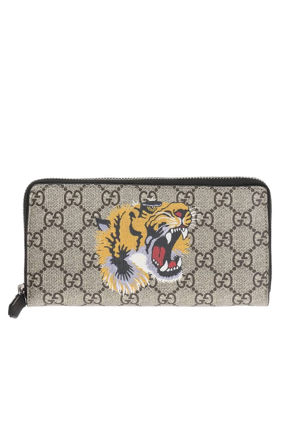 tiger print gg supreme wallet