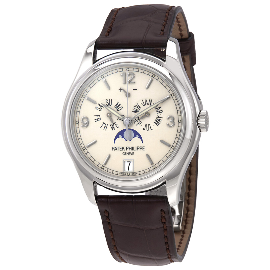Pre-owned Patek Philippe Complications Cream Dial Mens Watch 5146G-001 38068$