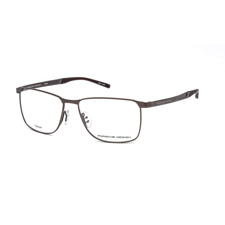 Porsche Design Demo Square Mens Eyeglasses P8332 D 57 In Brown | ModeSens