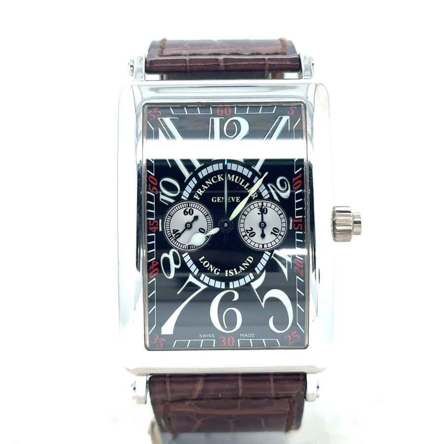 Pre-owned Franck Muller Long Island Chronograph Hand Wind Black Dial Mens Watch 1100 MP 11932$