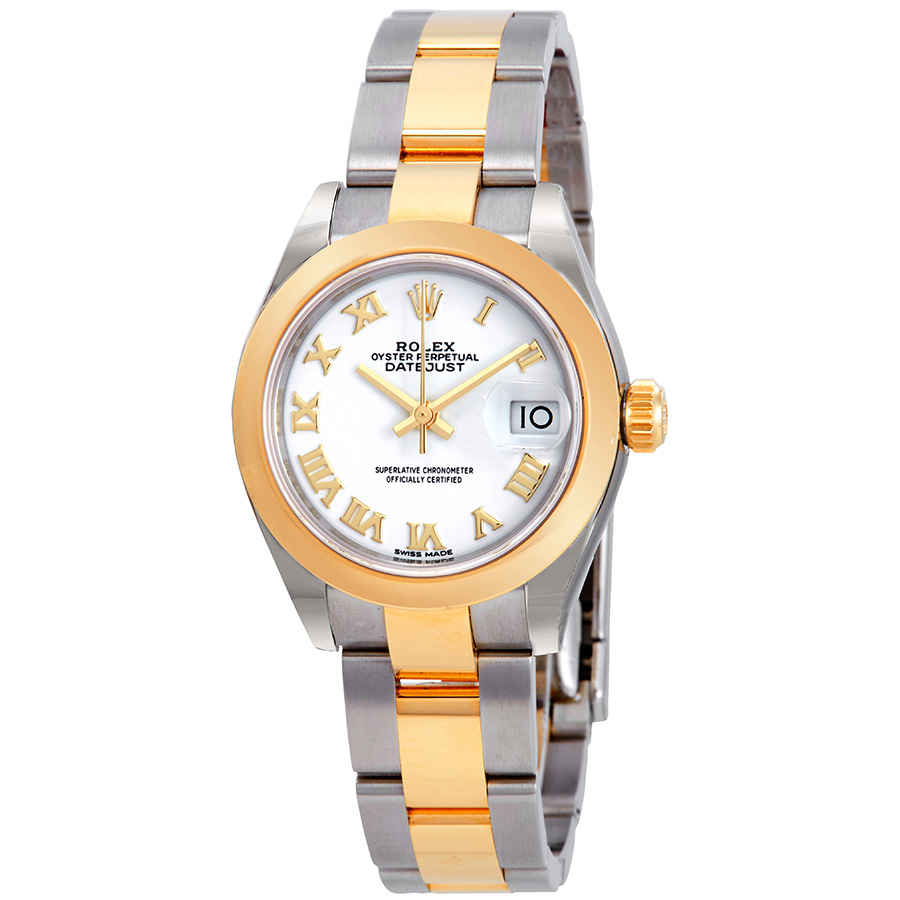 Rolex LadyDatejust 28 Automatic White Dial Ladies Steel and 18kt Yellow Gold Oyster Watch 279163WRO