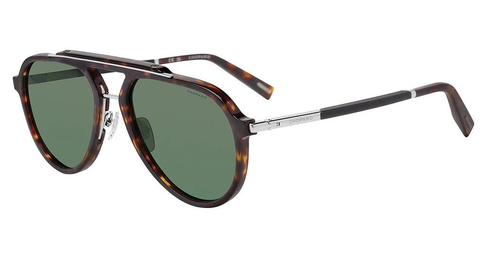 Chopard SCH399 Polarized 909P Men's Sunglasses Tortoiseshell Size 58