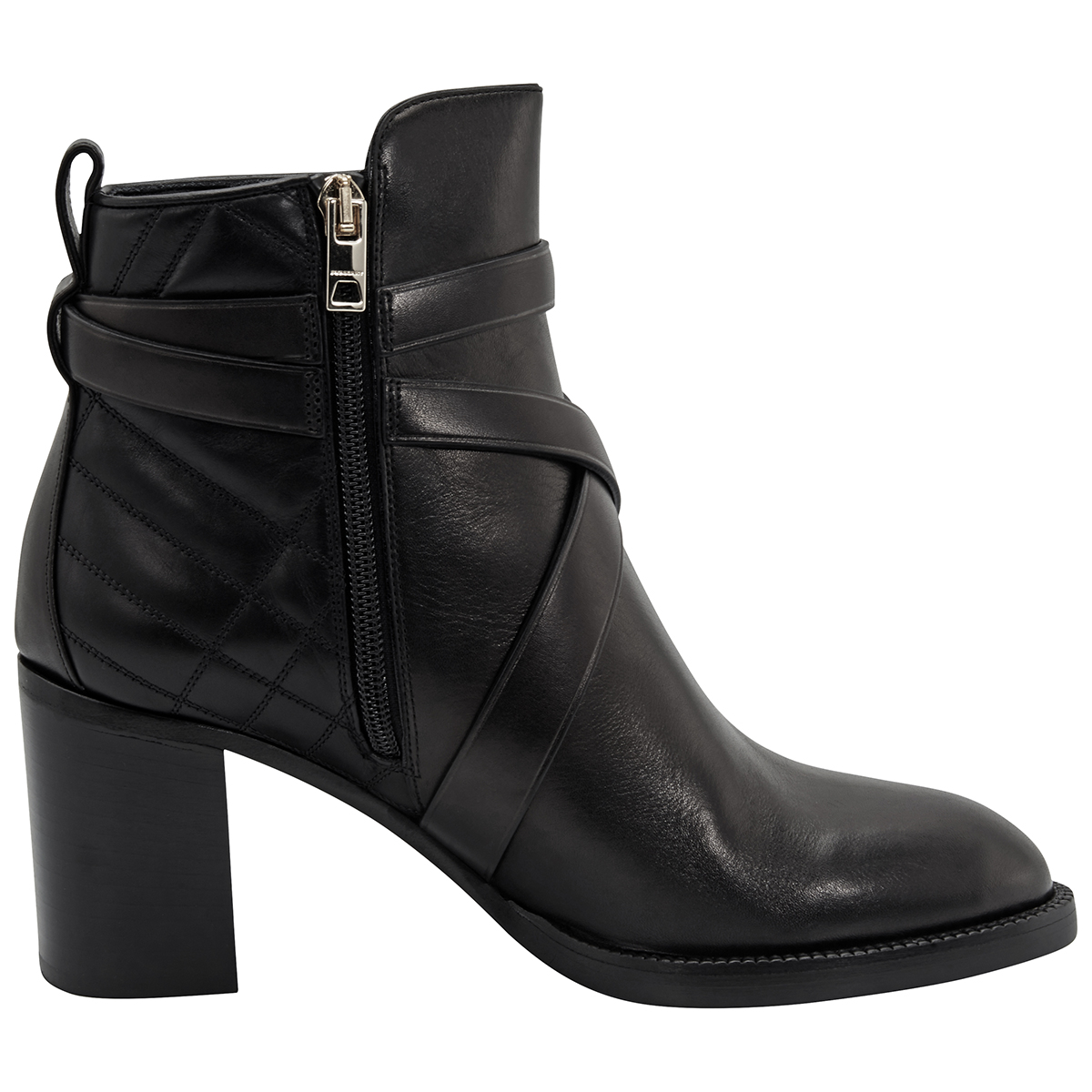 Burberry Black Leather Vaughan 70mm Block-heel Boots | ModeSens