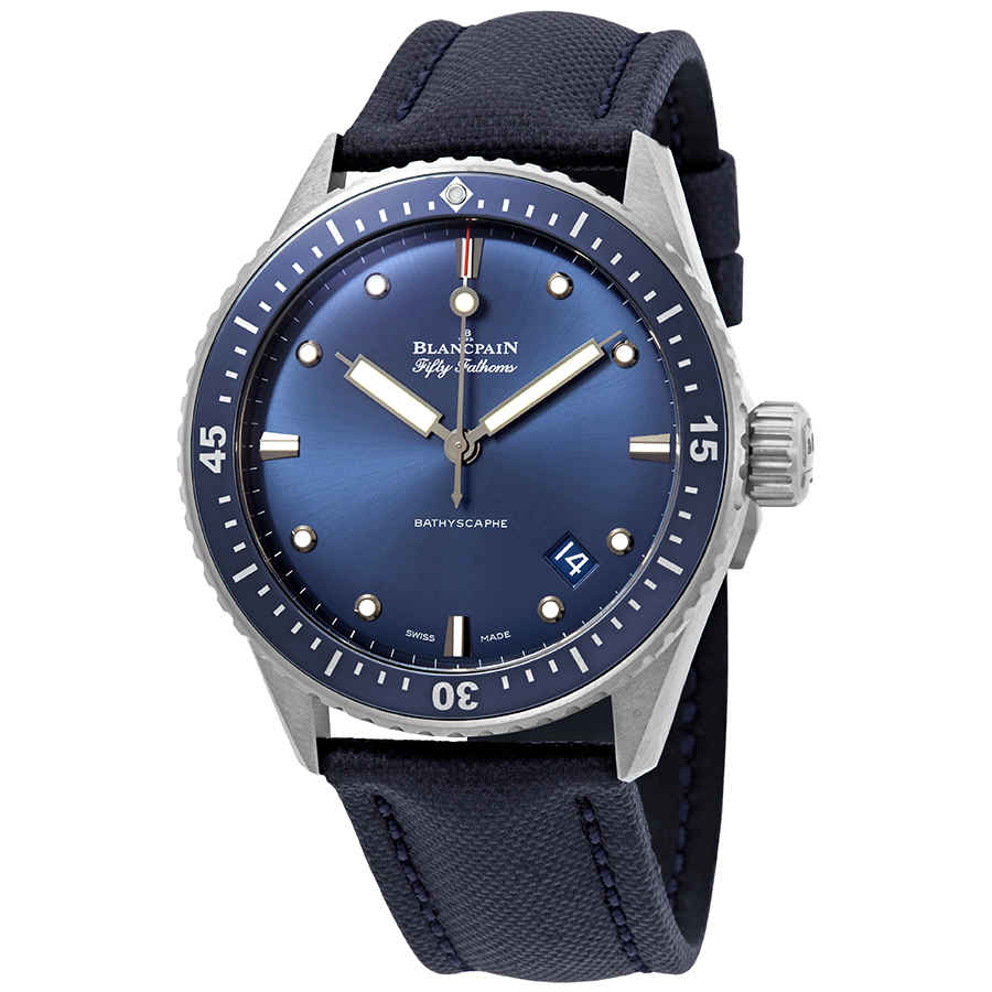 Blancpain Fifty Fathoms Bathyscaphe Automatic Blue Dial Mens Watch 5000-0240-O52A 10450$