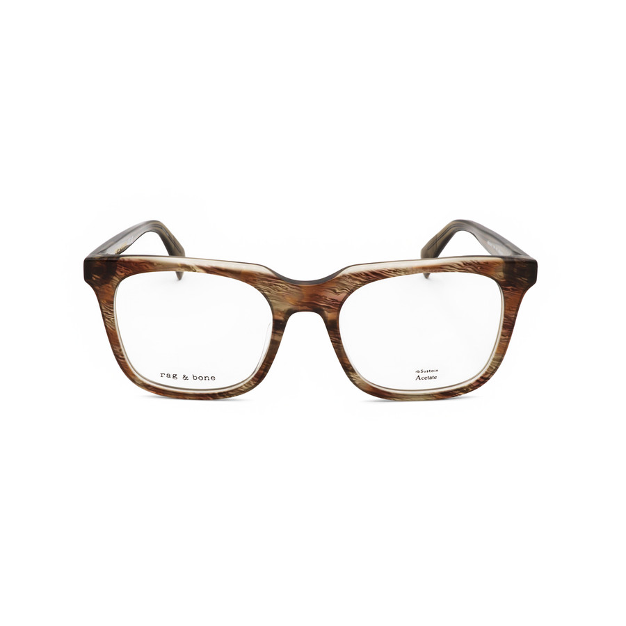 Rag and Bone Mens Brown Rectangular Eyeglass Frames RNB7064/G